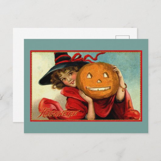 Halloween Funny Illustratie Briefkaart (Voorkant / Achterkant)