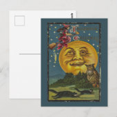  Halloween Funny Owl Illustratie Briefkaart (Voorkant / Achterkant)