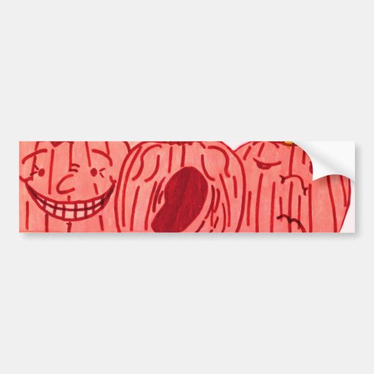 HALLOWEEN FUNNY PUMKINS bumper sticker (Voorkant)