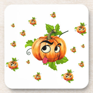 Halloween Funny Pumpkin Face Bier Onderzetter