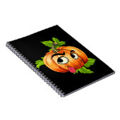 Halloween Funny Pumpkin Face Notitieboek (Rechterzijde)
