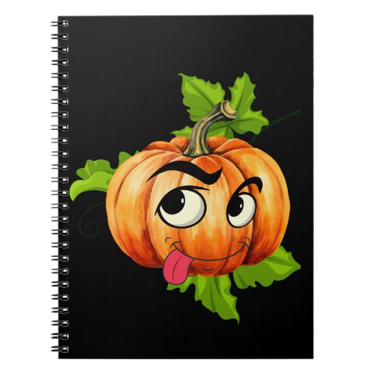 Halloween Funny Pumpkin Face Notitieboek (Voorkant)