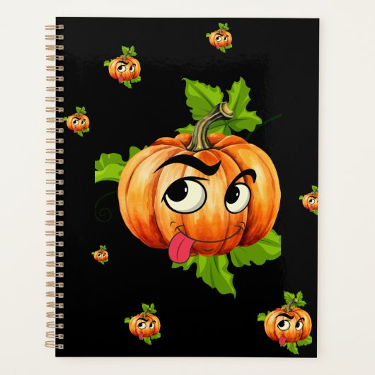 Halloween Funny Pumpkin Face Planner (Voorkant)