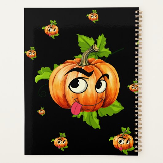Halloween Funny Pumpkin Face Planner (Achterkant)