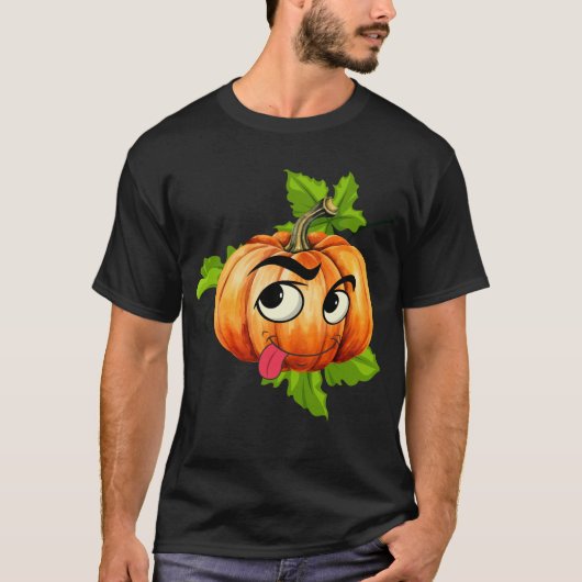 Halloween Funny Pumpkin Face T-shirt (Voorkant)