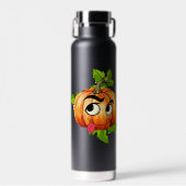 Halloween Funny Pumpkin Face Waterfles (Voorkant)