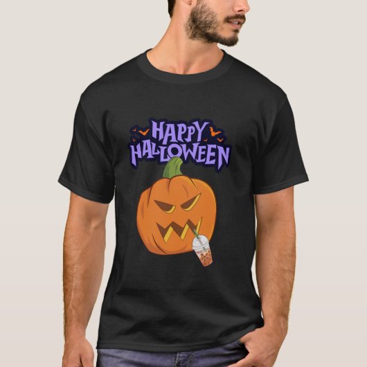 Halloween Funny Pumpkin Spice Happy Halloween Scar T-shirt (Voorkant)