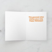 Halloween Funny Puppy Witch Wenskaart Kaart (Binnen)