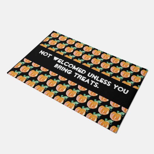 Halloween Funny Quote Pumpkin Patch | WATERVERF Deurmat (Schuin)