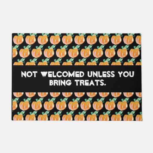 Halloween Funny Quote Pumpkin Patch | WATERVERF Deurmat (Voorkant)