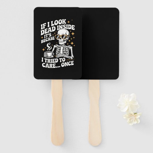 Halloween Funny Sarcastic Dead Inside Handwaaier (Voorkant en achterkant)