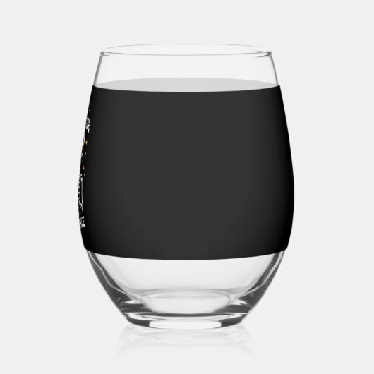 Halloween Funny Sarcastic Dead Inside Wijnglas Zonder Voet (Links)