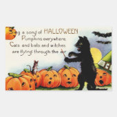  Halloween Funny Scary Cat Pumpkin Sticker (Voorkant)