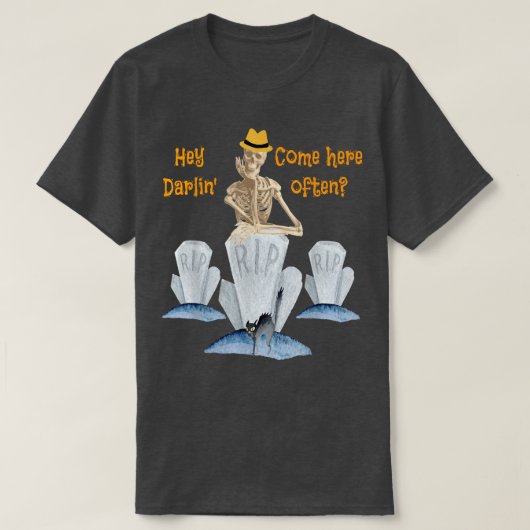 Halloween Funny Skeleton, Flirty, Skeleton, Hallow T-shirt (Design voorkant)