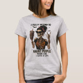 Halloween Funny Skeleton Haunted T-shirt (Voorkant)