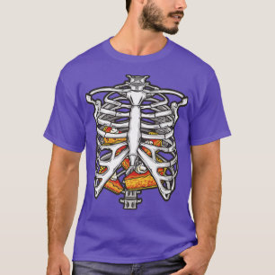 Halloween Funny Skeleton ribben vol met pokken T-shirt