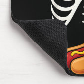 Halloween Funny Skeleton Ribcage Hotdog Food Lover Muismat (Hoek)