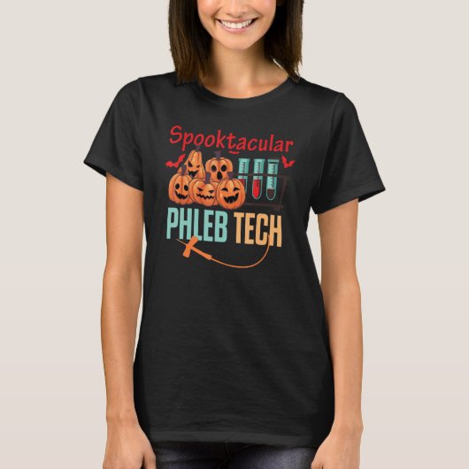 Halloween Funny Spooktacular Phleb Tech Phlebotomi T-shirt (Voorkant)