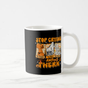 Halloween Funny Stop Huilen en Twerk Pumpkin Ghost Koffiemok