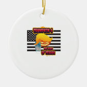 Halloween Funny Trumpkin Classic Keramisch Ornament (Voorkant)