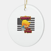 Halloween Funny Trumpkin Classic Keramisch Ornament (Links)