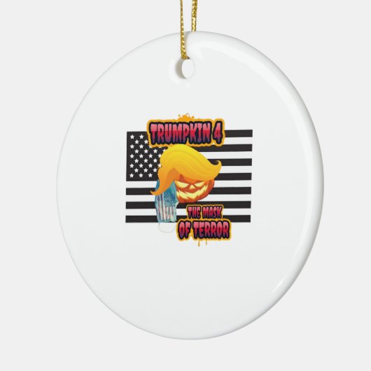 Halloween Funny Trumpkin Classic Keramisch Ornament (Links)