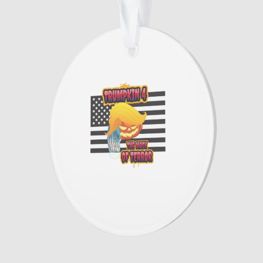 Halloween Funny Trumpkin Classic Ornament (voorkant)