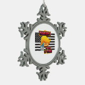 Halloween Funny Trumpkin Classic Tin Sneeuwvlok Ornament (Links)