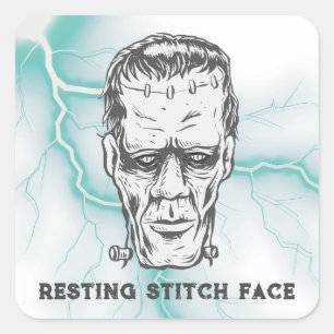 Halloween Funny Vierkante Sticker