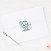 Halloween Funny Vierkante Sticker (Envelop)