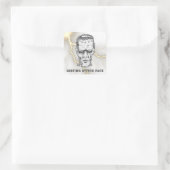 Halloween Funny Vierkante Sticker (Tas)