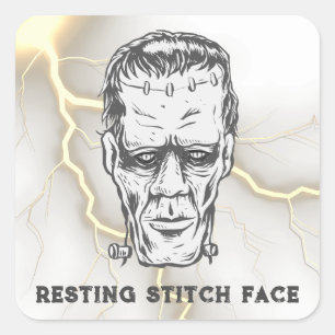 Halloween Funny Vierkante Sticker