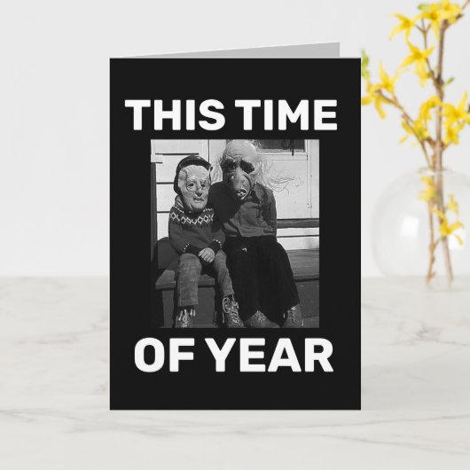 HALLOWEEN FUNNY VRIENDEN KAART (Gele Bloem)