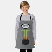 Halloween Funny Witch Feet Persoonlijke Kinderen Schort (Gedragen)