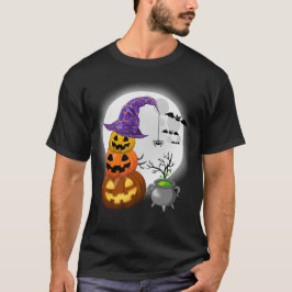 Halloween Funny Witch Pet Pumpkin T-shirt