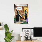 Halloween Funny Witches Trick or treat Poster (Thuiskantoor)