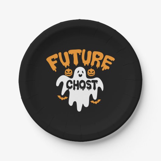 Halloween Future Chost Birthday Papieren Bordje (Voorkant)