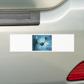 Halloween Fuzzy Vampire Bat Bumpersticker (Op auto)