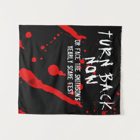 Halloween Ga Terug Nu Bloedspatten Duppelen Wandkleed (Voorkant (horizontaal))