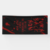 Halloween Ga Terug Nu Gepersonaliseerde Bloedspatt Spandoek (Horizontaal)