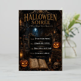 Halloween Gala Uitnodiging Template | Bewerkbare G