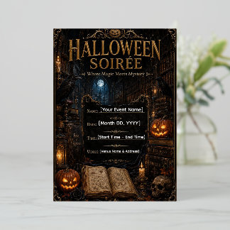 Halloween Gala Uitnodiging Template | Bewerkbare G