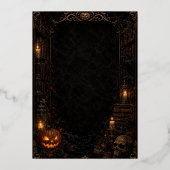 Halloween Gala Uitnodiging Template | Bewerkbare G (Achterkant)