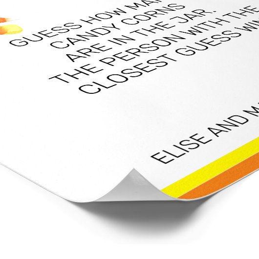 Halloween Game Count de Candy Corn Party Poster (Hoek)