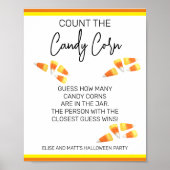 Halloween Game Count de Candy Corn Party Poster (Voorkant)