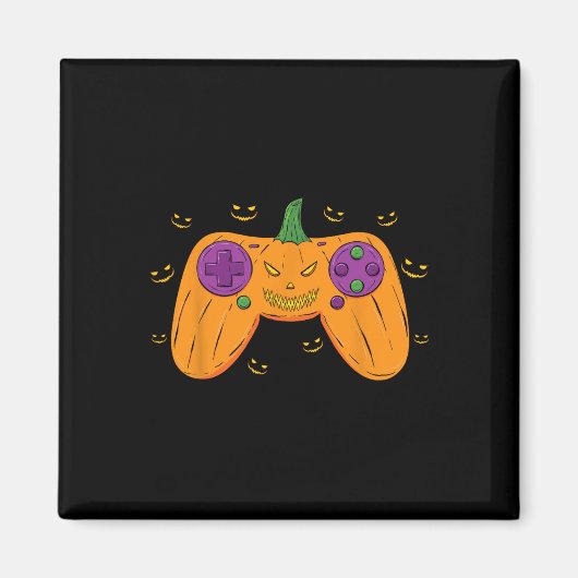 Halloween Gamer Costume Scary Pumpkin Mannen Boys  Magneet (Voorkant)