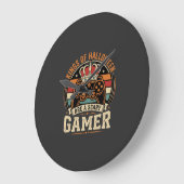 Halloween Gamer King Retro Controller Ontwerp Grote Klok (Hoek)