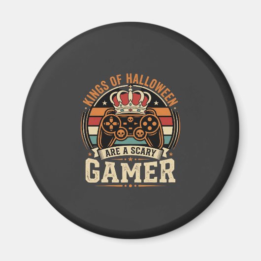 Halloween Gamer King Retro Controller Ontwerp Magneet (Voorkant)