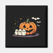 Halloween Gamer Pumpkin Eating Ghost Costume Men B Magneet (Voorkant)