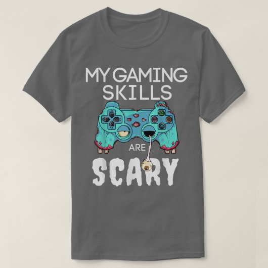 Halloween Gamer Skeleton Zombie Ghost Controller B T-shirt (Design voorkant)